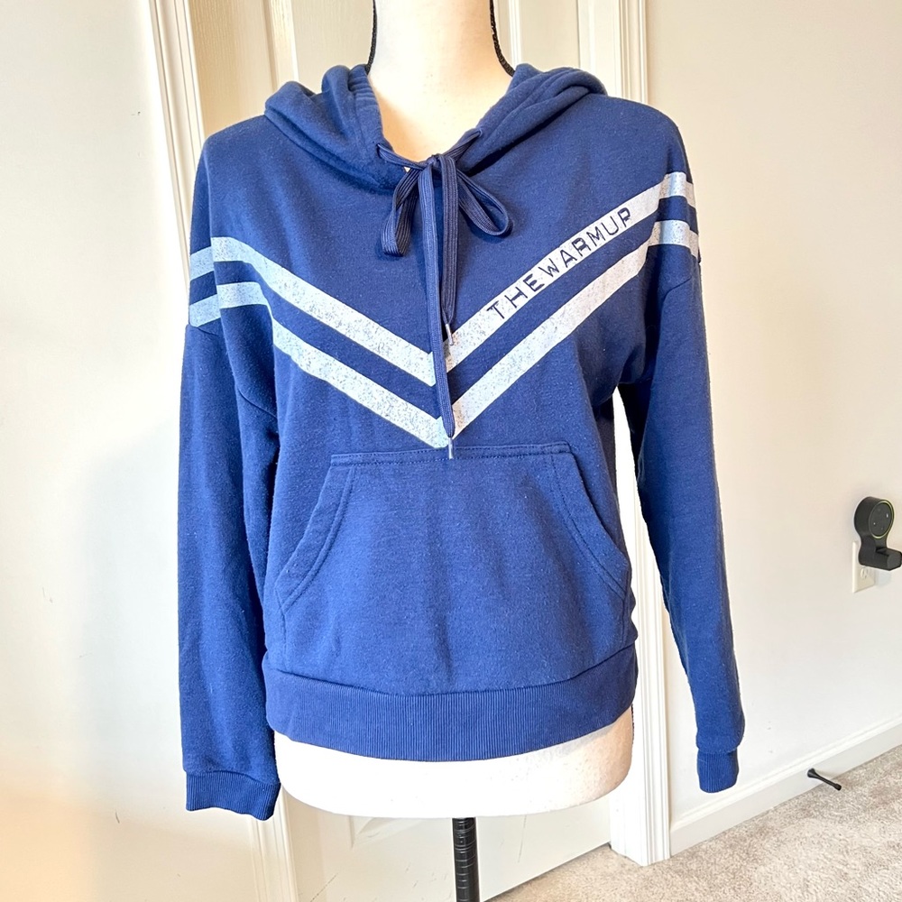 JESSICA SIMPSON The Warm Up Semi-Cropped Hoodie Sweatshirt—SZ. Small